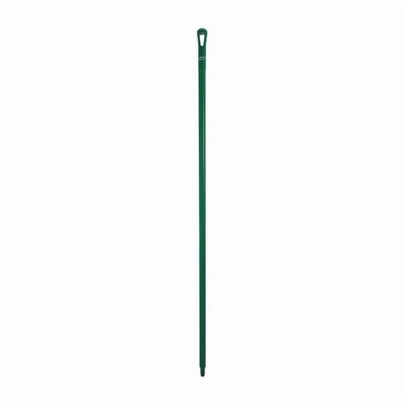 Vikan 67" Color Coded Handle, 1 1/4 in Dia, Green, Polypropylene 29642