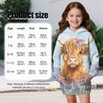 thumbnail image 7 of Xoenoiee Highland Cattle Lavender Flower Print Long Hoodies Sweatshirts for Girls Teen Kids with Hooded Pullover Athletic Loose Outfits Casual Sweater Tunic Dress Tops with Pocket, 7-8 Years, 7 of 7