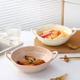 thumbnail image 3 of Billuyoard Ensaladera de orejas, vajilla de cerámica de estilo Simple para microondas, sopa, fideos instantáneos, contenedor de comida, vajilla, Mostrada Blanco, 3 of 6