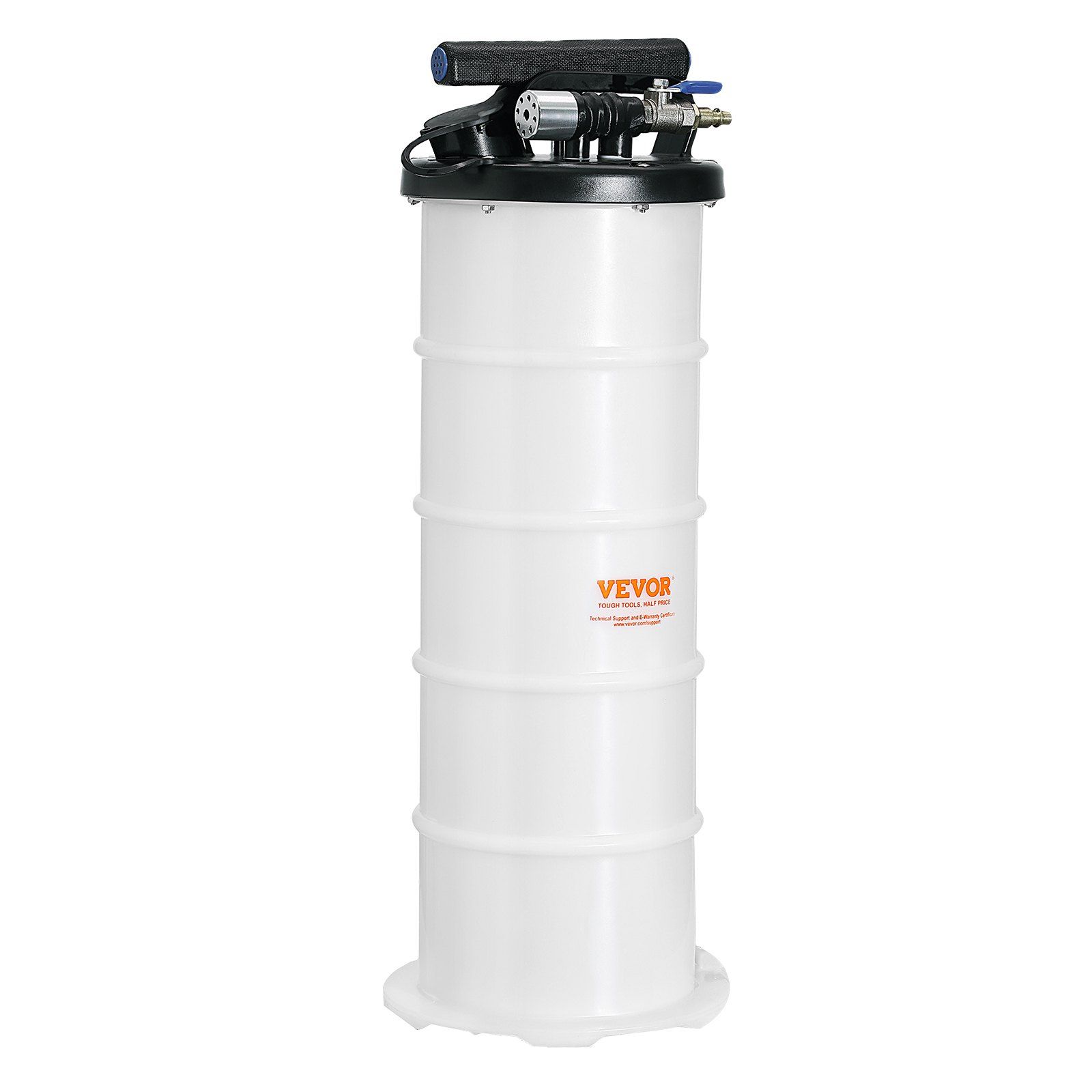 6.5L Oil Extractor Pump - Manual/Pneumatic Fluid Evacuation Tool with Suction Hose for Automotive, Marine, Motorcycle Oil Change