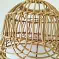 thumbnail image 5 of Rattan Lampshade Rattan Basket Chandelier Lamp Shade Woven Lampshade Round nature Replacement Wicker Pendant Light Cover for Living Room Brown, 5 of 11
