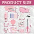 thumbnail image 3 of Arcticwind Stapler Set,Women's Office Supplies Set,Students' Cute Stationery Set,Office Supplies and Organizers,Staple Remover,Stapler,Tape,Staples,Clips, Scissor and Tabs & More,Pink, 3 of 8