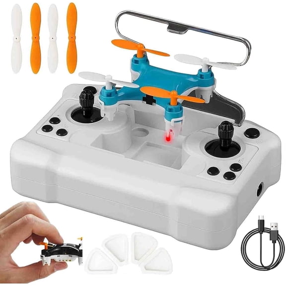 All-Ages Mini Drone With Easy Stunt Flights,Mini Drone Beginner,with 360° Maneuver & Intuitive Controls,Remote Little Aerobatic 4-Axis Drone with LED Light & Propeller Protection & Altitude Hold