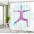 thumbnail image 5 of Ambesonne Yoga Shower Curtain, Mandala Boho, 69"Wx84"L, Purple Blue, 5 of 5