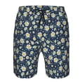 thumbnail image 4 of Naloa Daisy Floral B Men's Beach Shorts, Surfing shorts, Swim trunks, Quick Dry Swim Trunks for Surfing Beach Fun - 3X-Large, 4 of 9