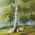 thumbnail image 4 of Afternoon Solitude Secluded Path Scenic Handpainted Oil on Canvas Wall Art Green, Blue and Tan 48"Wx24"H, 4 of 5