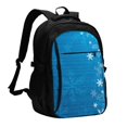 thumbnail image 1 of Balery Blue Christmas Mochila con carga USB para hombre y mujer - Mochila impermeable y antirrobo para portátil con puerto USB para viajes, trabajo, estudios y universidad, 1 of 7