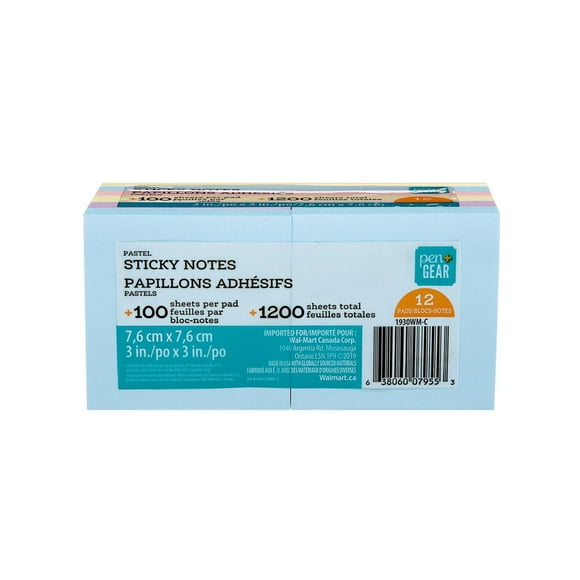 PEN+GEAR Sticky Notes 1930WM-C, Pastel, PEN+GEAR Sticky Notes 1930WM-C