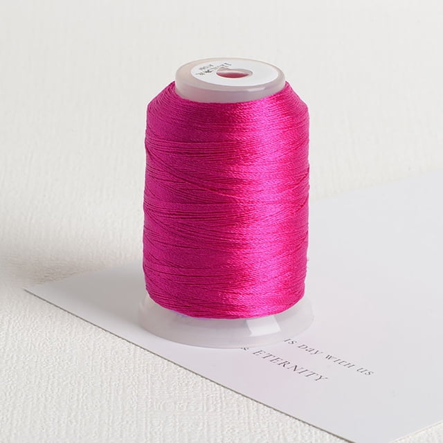 BUYISI 350 Meters/Roll Embroidery Sewing Thread Diy Handmade Cross Stitch Sewing Tool For Weaving Bracelets Bead Chains Tower Line Rose Red 35