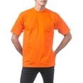 thumbnail image 3 of Pro Club Men's Heavyweight Cotton Short Sleeve Crew Neck T-Shirt,Orange Tangerine,S, 3 of 6