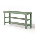 thumbnail image 5 of Ktaxon 36" Solid Wood Shoe Bench 3-Tier Shoe Storage Rack Organizer for Entryway Hallway Closet Living Room Bathroom, Forest Green, 5 of 18