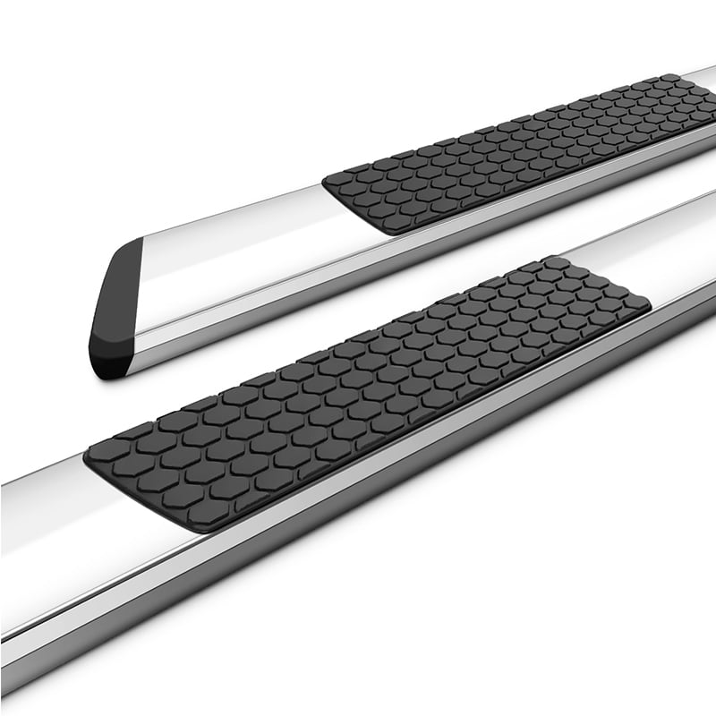 Ikon Motorsports Running Boards Compatible With 2019-2025 Ram 1500 Quad OE Chrome 5in Side Step Nerf Bars