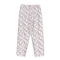thumbnail image 5 of Goofa Playing Rabbit Printed Soft Pajama Pants for Women, Wide Leg Comfy Casual Lounge Yoga Pants-Small, 5 of 9