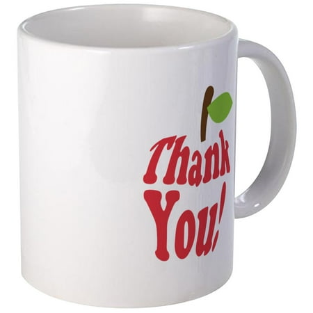 Apple Logo Mug CafePress - Thank You Red Apple Appreciation Mugs - Unique Coffee Mug, Coffee Cup CafePress ()