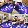 thumbnail image 5 of Area Rug for Living Room, Purple Butterflies Non-Slip Indoor Large Carpet for Bedroom/Dining Room, Modern Abstract Fantasy Gradient Washable Low-Profile Rectangle Floor Mat Runner Rugs - 3 x 5 Ft, 5 of 7