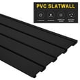 thumbnail image 2 of 4'H x 4'W PVC Slatwall Panels Garage Wall Storage System, Black Slat Wall Paneling Garage Organizers, 2 of 5