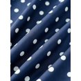 thumbnail image 5 of Blue Polka Dot Square Neck Sleeveless Belted Waist Fit & Flare Midi Dress, 5 of 5