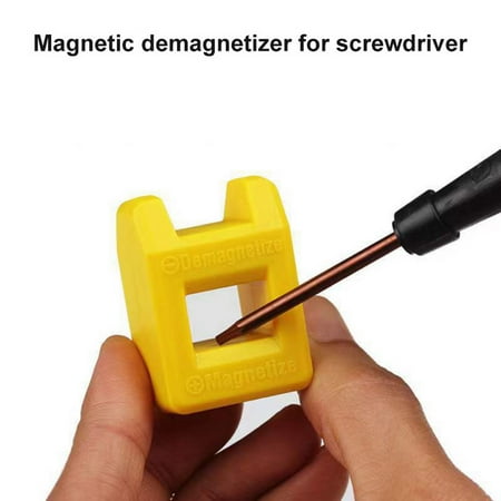

Biplut 10Pcs Demagnetizer Strong Magnetic Force High Hardness Non-slip Labor-saving 2 in 1 Screwdriver Magnetizer Carpentry Gadget