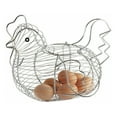 thumbnail image 2 of 1 cesta de almacenamiento de huevos estilo granja, cesta de huevos de diseño de pollo, herramienta de almacenamiento multiusos para Sunnimix Huevo de hierro Huevos Titular de la cesta, 2 of 8