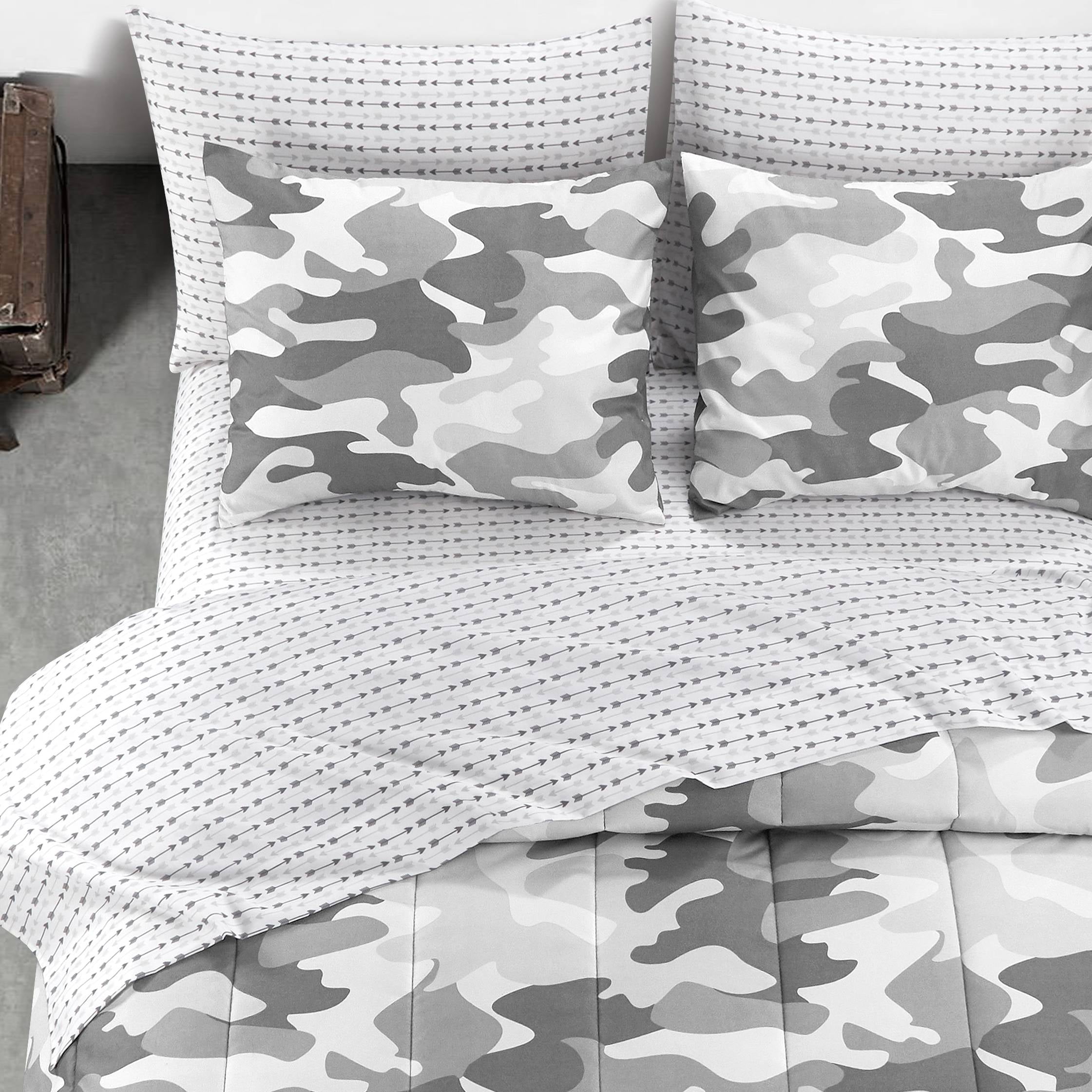 Heritage Club Gray Camouflage Bed in a Bag Set,  Twin XL