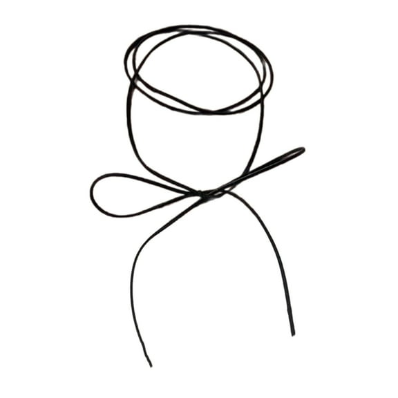 FENOHREFE Elegant Long Tie Choker Necklace Stylish Neck Chain with Bowknot Pendant Accessory for Fashionable Women Ladies