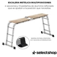 thumbnail image 4 of Escalera multiposiciones de 3.3 metros aluminio recta tijera plegable versátil antideslizante para uso interior y exterior de 12 peldaños, 4 of 8