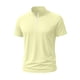 thumbnail image 4 of Blusa y camisa de manga corta con cuello alto para hombre, de verano, de color liso, ajustada, deportiva, con cremallera, de manga corta, con cuello alto., 4 of 5