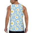 thumbnail image 3 of Haiem Daisies Flowers Men Workout Tank Top Gym Bodybuilding Sleeveless Muscle T Shirts Athletic Tank Breathable Workout Shirt-XX-Large, 3 of 9