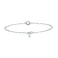 thumbnail image 2 of ARAIYA FINE JEWELRY 925 Sterling Silver Round Lab Grown Diamond Solitaire Stone Chain Bracelets (1/4 cttw, D-F Color, VS1 Clarity) 7", 2 of 7