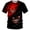 Red Black, variant on Men's Yin Yang Horror Anime T-Shirt Dual Grinning Faces with 3D Teeth Dark Art & Creepy Smile Illustration Gothic Streetwear Tee