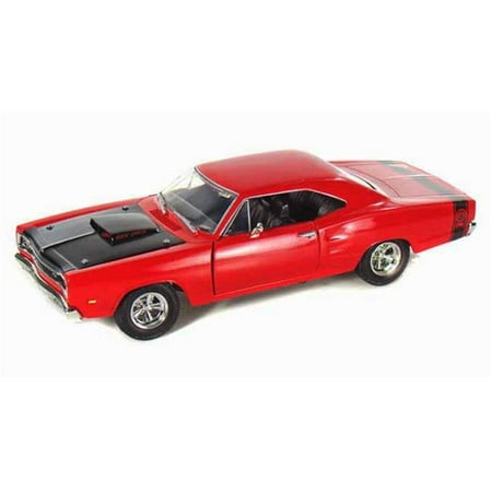 - 1 by 24 1969 Dodge Coronet Super Bee Diecast Model Car - Red