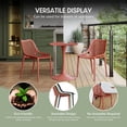 thumbnail image 4 of WestinTrends Playa Outdoor Stackable Modern Plastic Dining Chairs (Set of 2), Red, 4 of 13