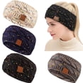thumbnail image 1 of 4 diademas de punto para mujer, elásticas, de ganchillo, cálidas para el invierno, 1 of 7