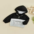 thumbnail image 3 of Kids Coat  Boys Contrast Color Long Sleeve Hooded Jacket with Zipper and Pocket for Spring Fall  1-5 Years, 3 of 9