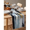 thumbnail image 3 of Table Runner Dresser Scarf 14 x 72 Inch Abstract Style Black Grey Blue Gold Oil Painting Color Block Table Runners Non-Slip Heat Resistant Kitchen Dining Table Decor for Indoor Outdoor, 3 of 7