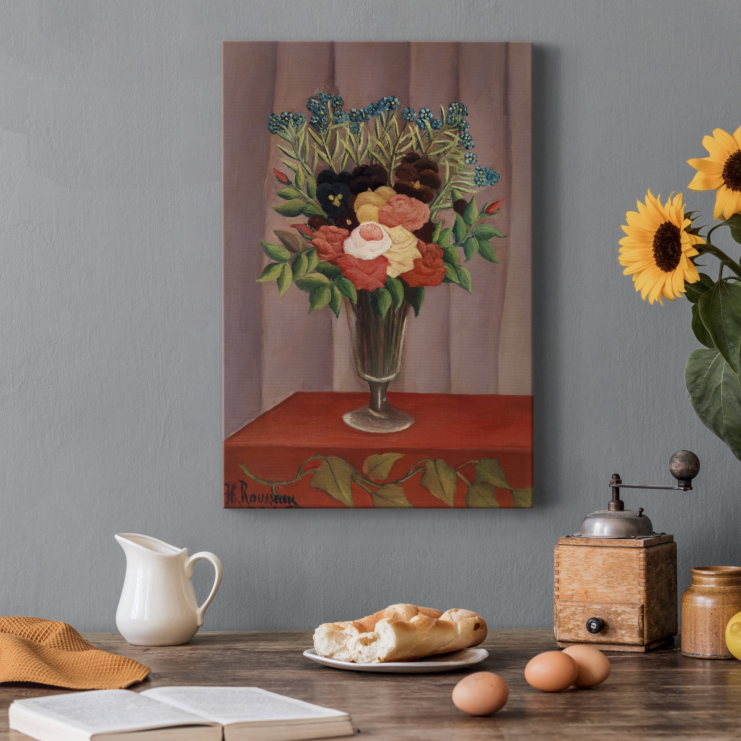 Bouquet of Flowers (Bouquet de fleurs) Premium Gallery Wrapped Canvas - Ready to Hang - 8 x 12