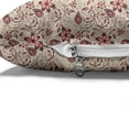 thumbnail image 4 of Floral Pet Bed, Blossoming Spring Meadow Pattern in Retro Style with Curly Details, Chew Resistant Pad for Dogs and Cats Cushion with Removable Cover, 24" x 39", Tan Coral Maroon, by Ambesonne, 4 of 4