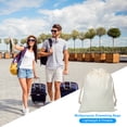 thumbnail image 5 of Uxcell Reusable Drawstring Bags, 10x12.6" 3 Pack Multipurpose Storage Pouch, Beige, 5 of 6