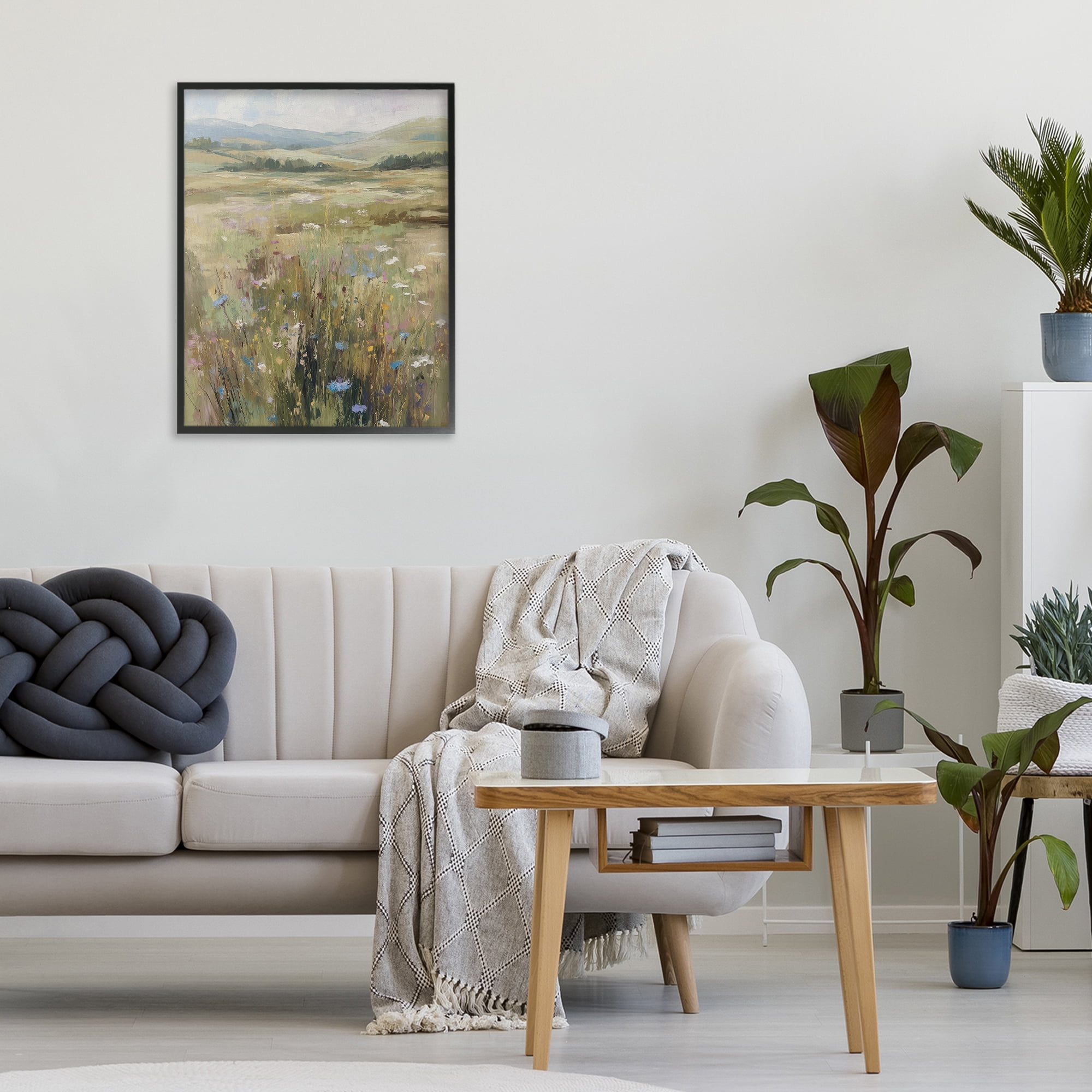 Stupell Industries Breezy Pastures Impression Black Framed Giclee Art, design by Svetlana Aleynikova