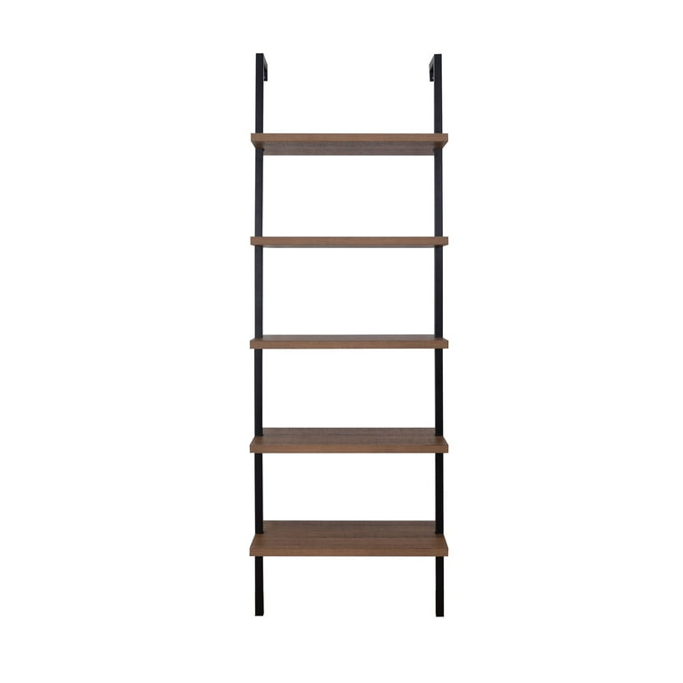 Nathan James Theo Industrial 5-Shelf Reclaimed Wood Ladder