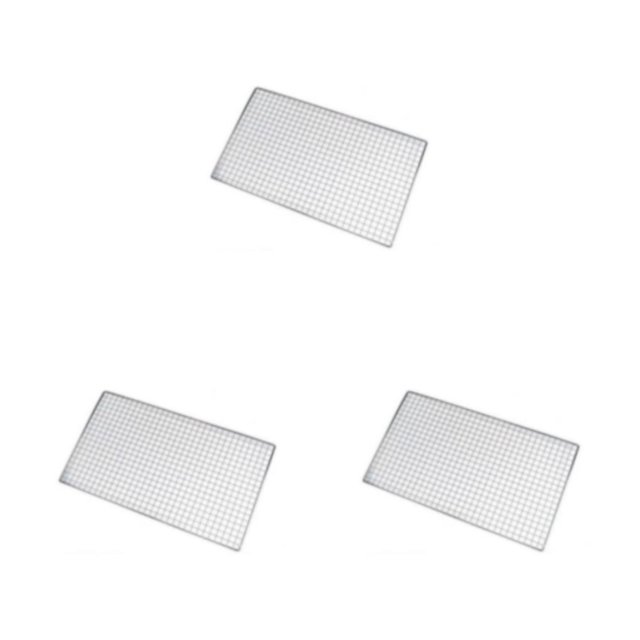 Eigraketly Malla para barbacoa, Rectangular, antióxido, inodoro, lavable, reutilizable, Picnic, vendedor ambulante, parrilla, accesorios de red Type3 NO3