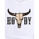 thumbnail image 3 of Camiseta De Verano Para Mujer, Camisetas Suaves De Verano Para Mochilero, Viajes En La Calle1pc Women's Casual Crew Neck T-Shirt with Bull Skull Print, 100% Polyester Knit Fabric, Medium Stretch, Gl, 3 of 7