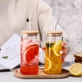 thumbnail image 4 of Juego de tazas de vidrio DWTS, 600 ml, con tapas y pajitas, 4 unidades, 4 of 7