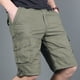 thumbnail image 2 of Mens Pantalones Casuales Moda Cómodo Bolsillo Sólido Cintura Cordón Pantalones Cortos Regulares, Pantalones Cortos de Verano Ligeros, 2 of 4
