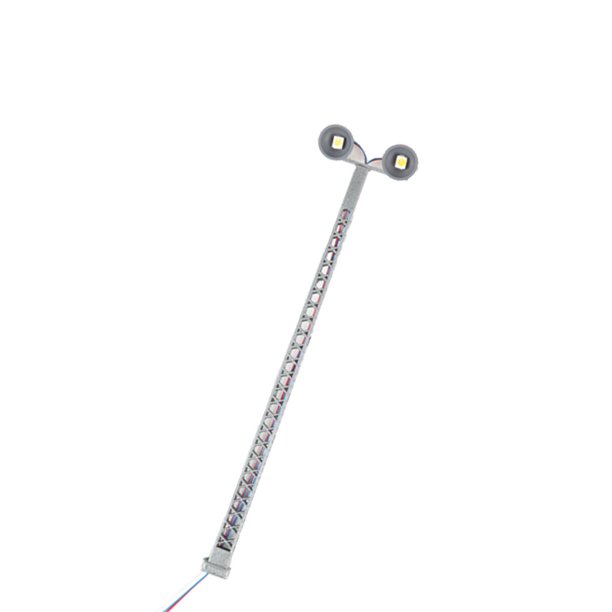Bewildely Modelo de luces de ferrocarril, diseño de patios de jardín, farolas para exteriores, lámpara de señal LED ligera, accesorios de construcción Artesanía Plata (luz blanca) Bewildely HA064493-01