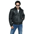 thumbnail image 4 of Men's Leather Jacket with Genuine Fur Collar, 4 of 8