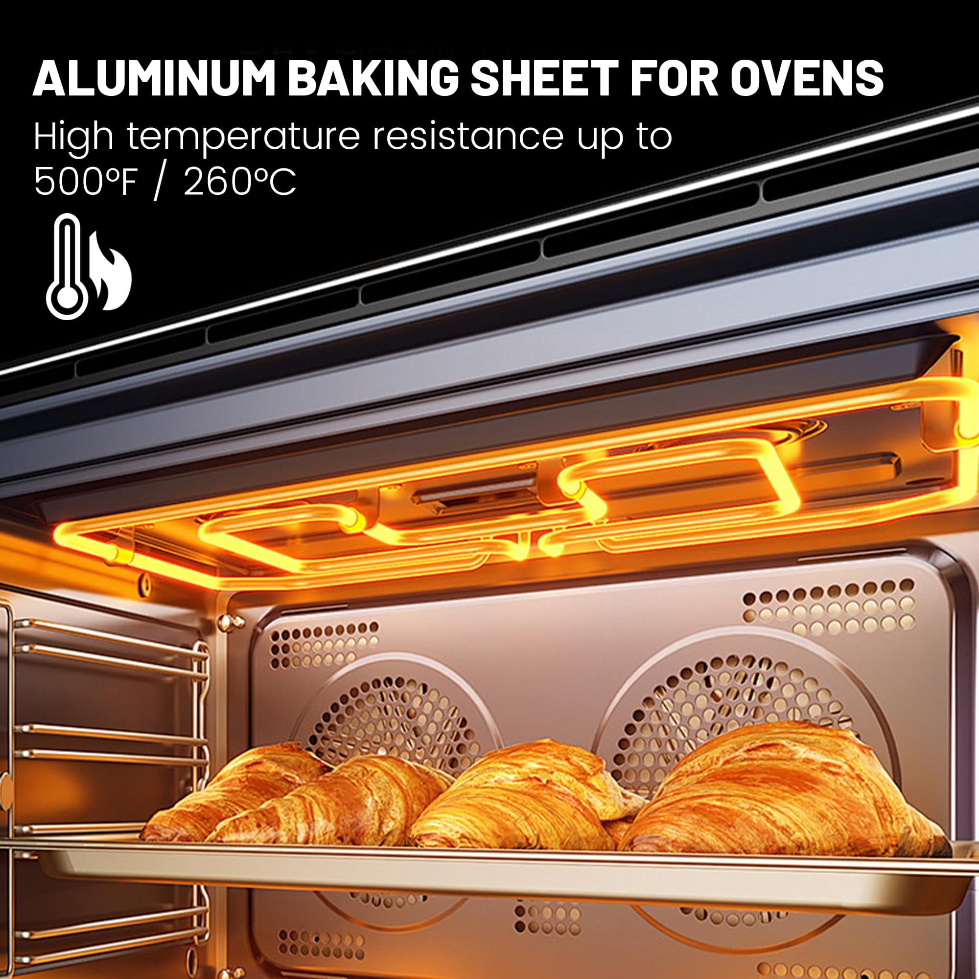 Baking Sheet Pan Aluminum 6 Pack 13"×10" for Baking