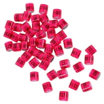 AURARMLET 50Pcs Racing Pigeon Leg Bands Pink Aluminum and Plastic Bird Foot Rings for Easy Identification