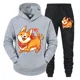 thumbnail image 3 of Conjunto de ropa deportiva con estampado de animé Shiba Inu para hombre, sudadera y pantalones con estampado de perro y animal, conjunto de 2 piezas, sudaderas y chándales divertidos para hombre, 3 of 5