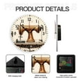 thumbnail image 5 of YladaFaie 10 Inch Sewing Room Clocks Sewing Machine Wall Clock Silent Round PVC Battery Operated Quartz Quiet Desk Clock Decorative Hanging Clock for Office Home Decor Wedding Birthday, 5 of 7
